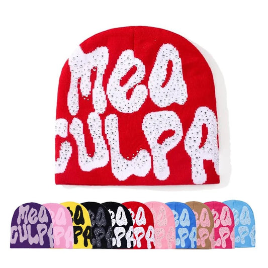 Mea Culpa Rhinestone Beanies