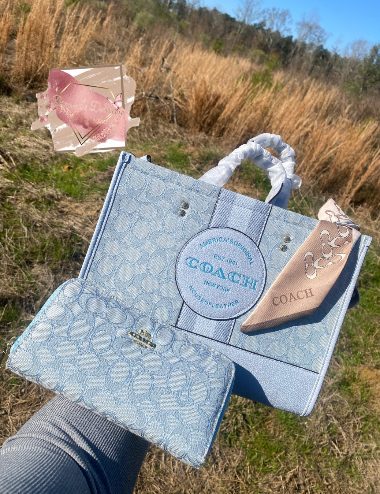 Coach Large Tote & Wallet Set